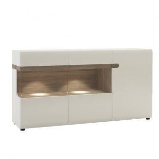 Комод Anrex Linate 3D / typ 42 (белый/сонома трюфель)