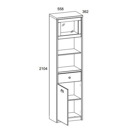 650dc1a692b2deca493748f8f71deaaa 416x416 - Шкаф-витрина Дизель-2Л Дуб Блэк
