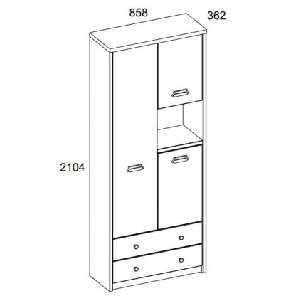 86e7819ead4e79a0183224dde0393449 416x416 - Шкаф распашной Дизель-3 Дуб Нут