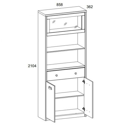 b410104db66b233d65eef14531a417d4 416x416 - Шкаф-витрина Дизель-3 Дуб Блэк